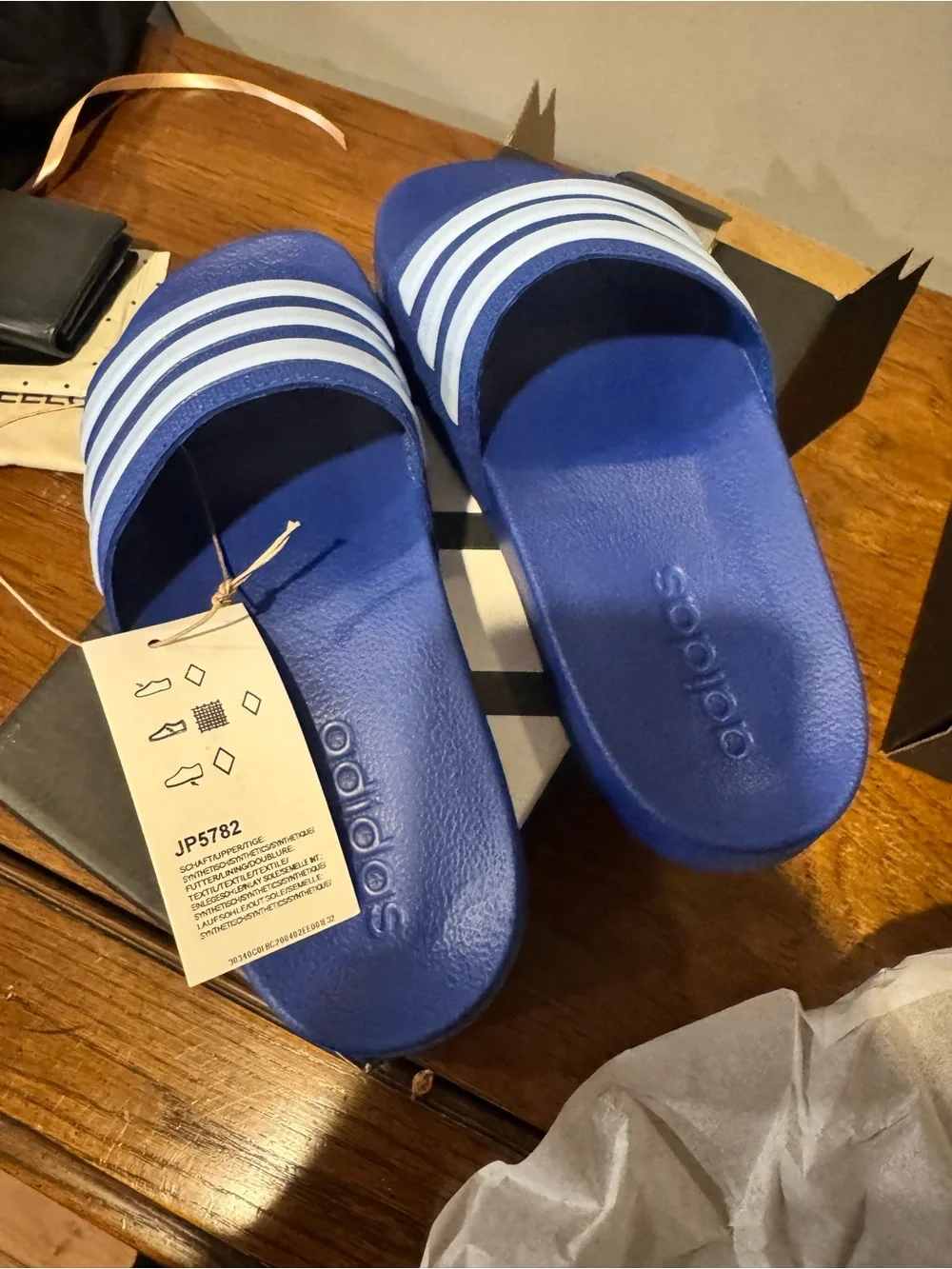 Brand new! adidas Slide Sandals in Navy and Light Blue - kids 2